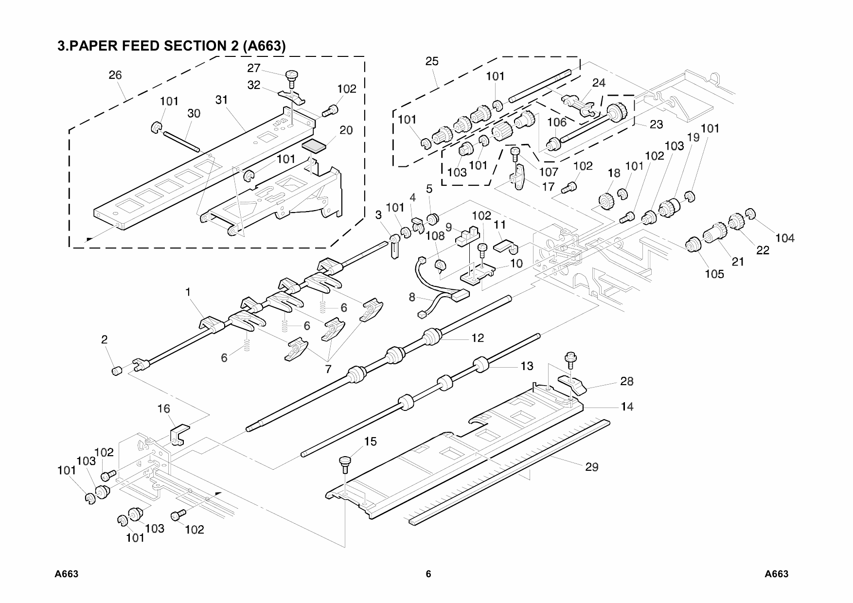 RICOH Options A663 DOCUMENT-FEEDER Parts Catalog PDF download-3